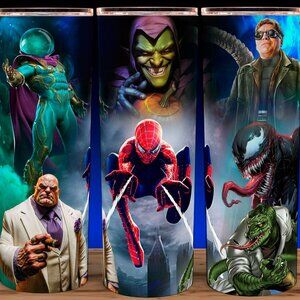Spiderman with Venom - Mysterio - Kingpin - Dr Octupus  Cup Mug Tumbler  20oz